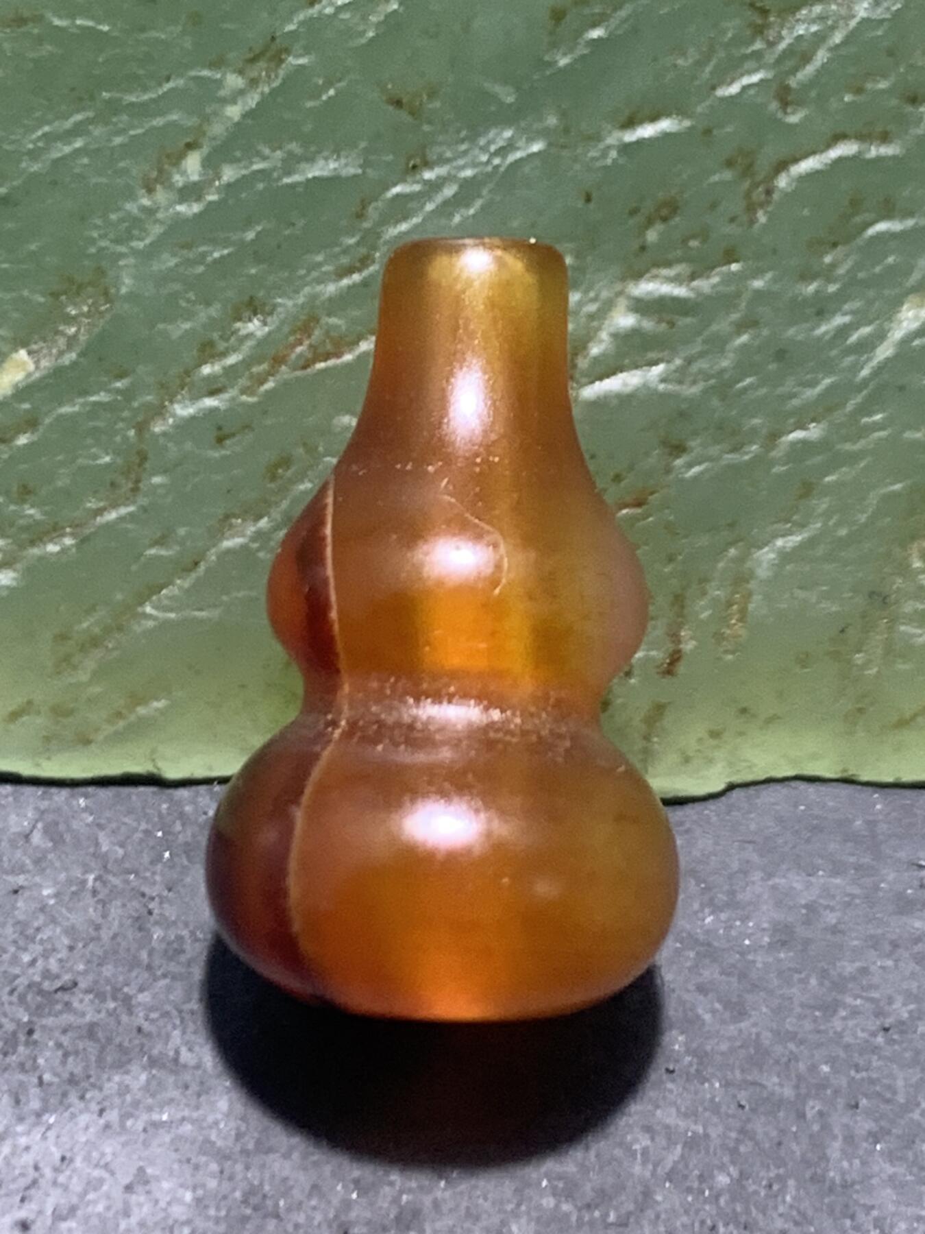 精美高玉化天眼纹缠丝玛瑙葫芦一个，