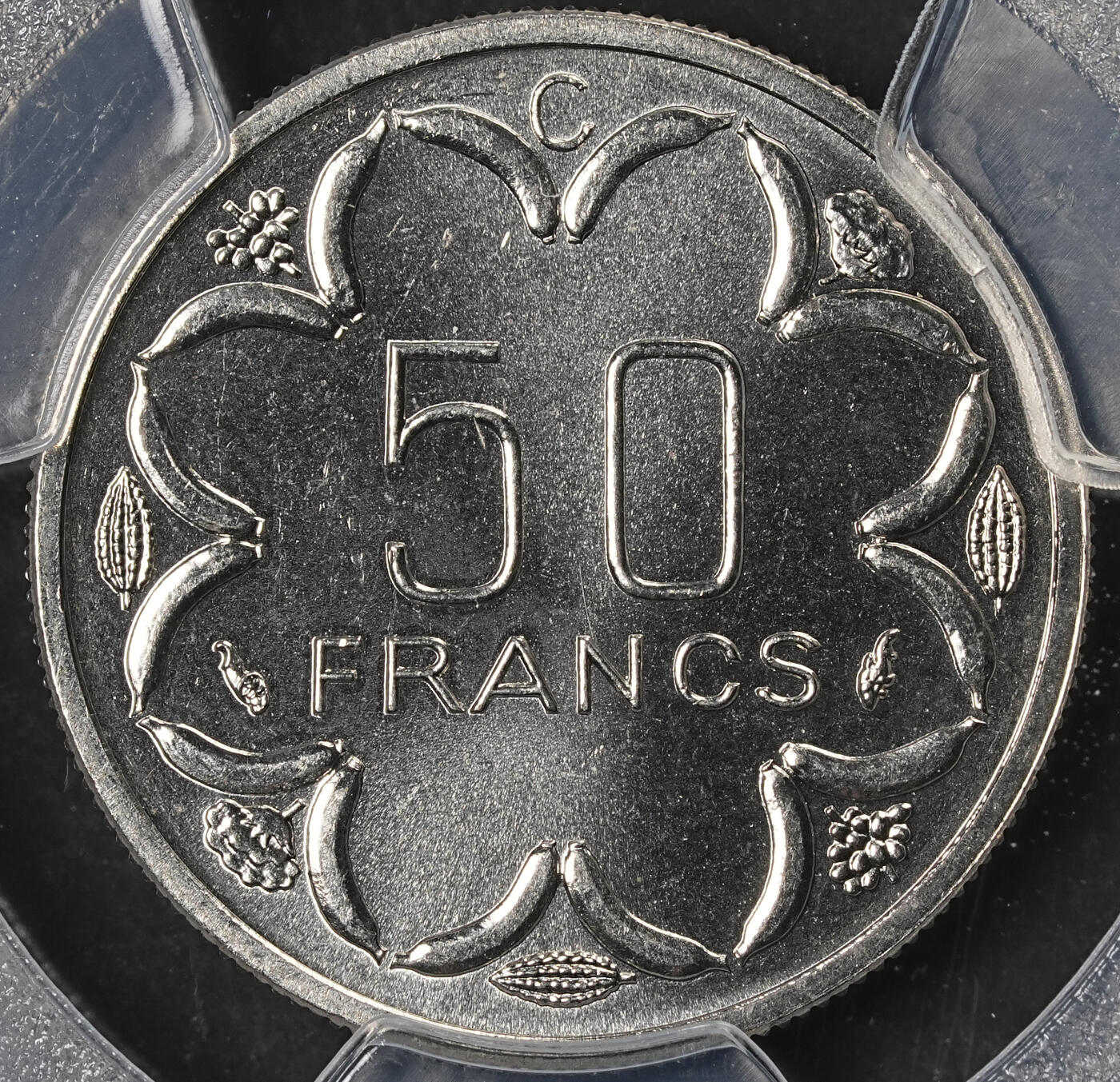 修遠堂世界钱币第五十期 全场包邮 PCGS SP67 1976年中非共和国50法郎样币 ESSAI C厂铭