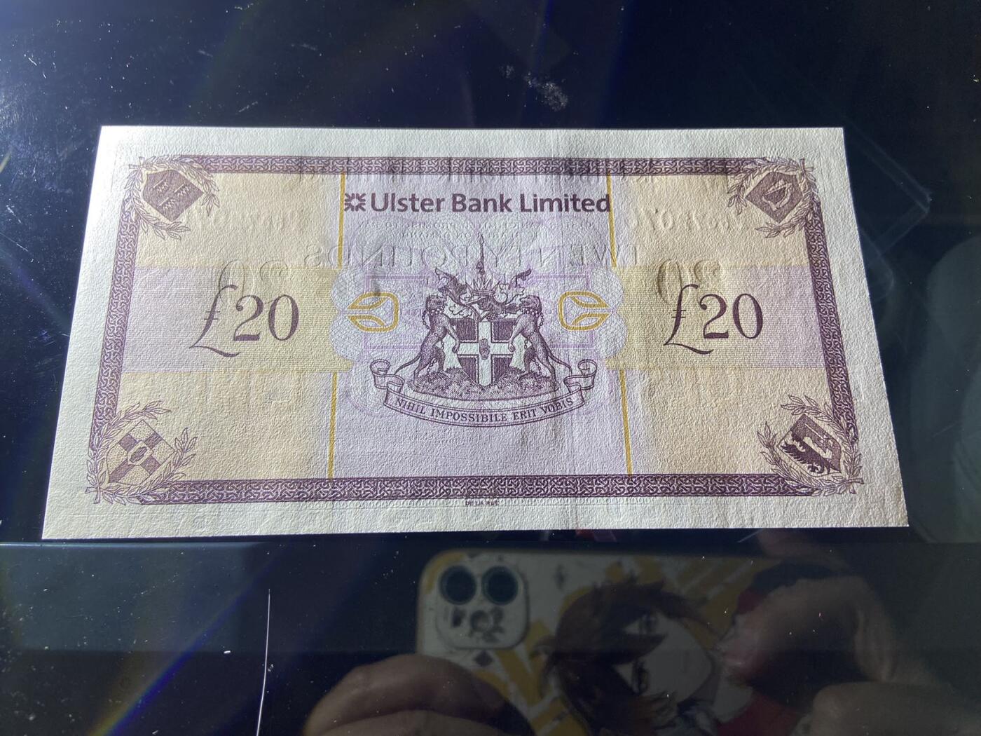 【炜奕收藏】，第二十期，裸钞专场 北爱尔兰阿尔斯特银行20镑，UNC品相