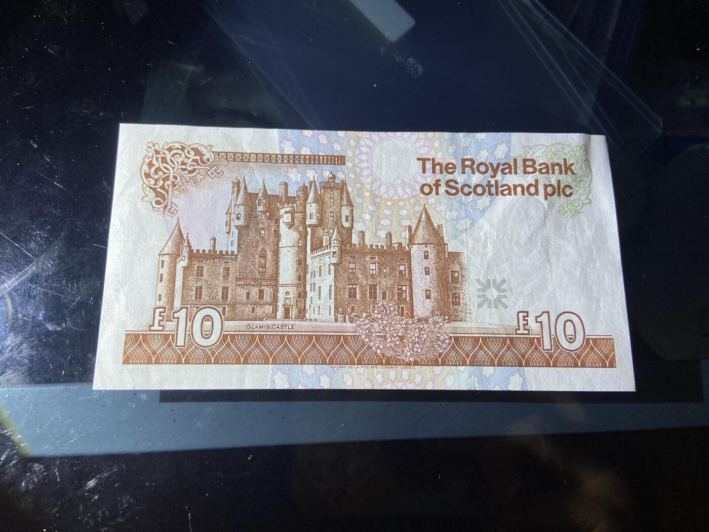 【炜奕收藏】，第二十期，裸钞专场 【无47】苏格兰皇家银行10镑，流通品相，雷达号无47