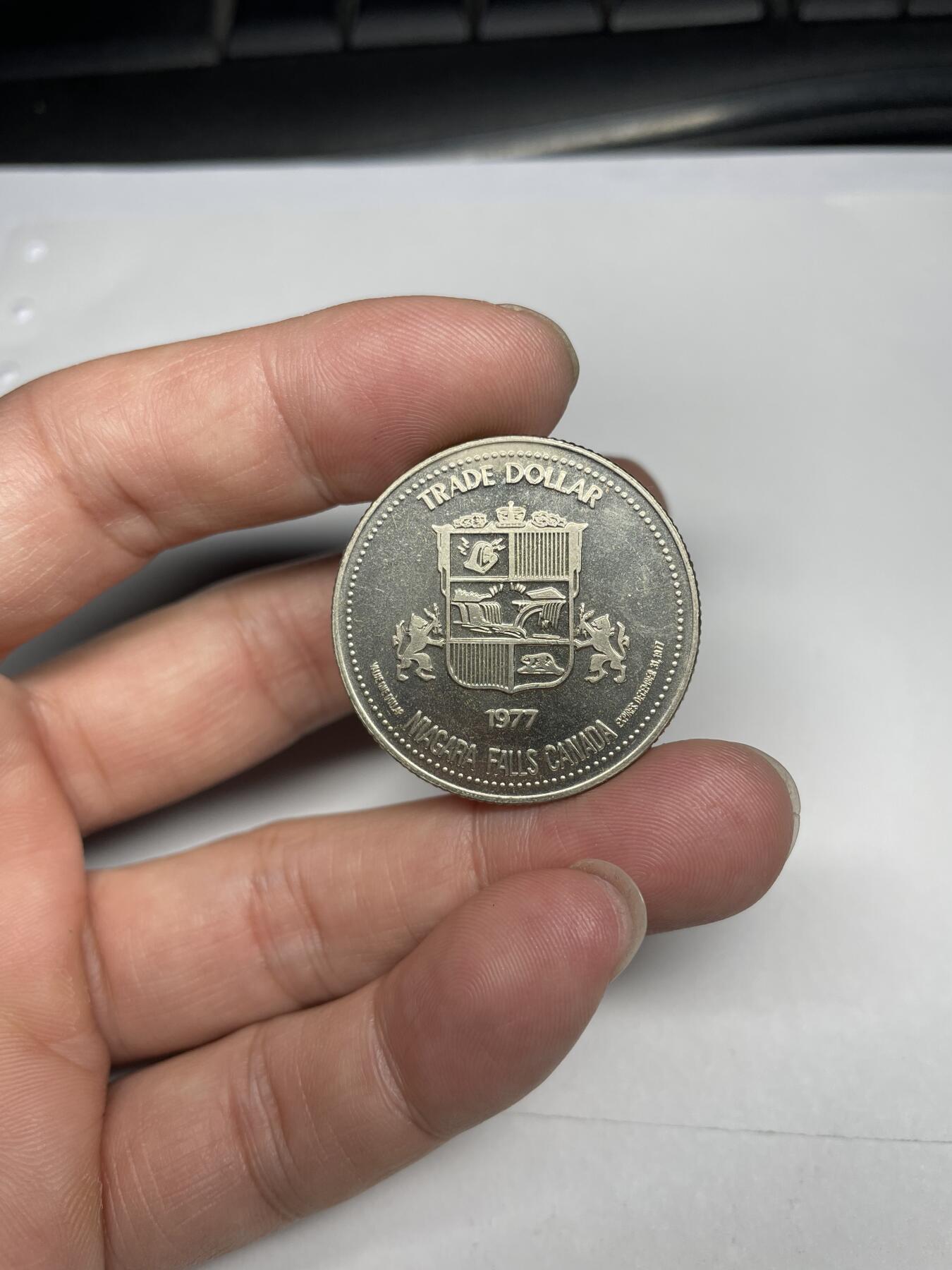 每日一拍，2024年集古藏今外币拍卖第十九期-第3场—（总第183拍），可以寄存60天，满160元包邮。 1977年加拿大贸易币