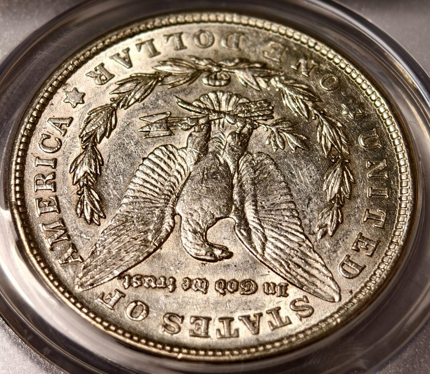 紫瑗钱币——第468期 美国 1921年 S版 摩根大头妹 1美元 银币 公博 MS62