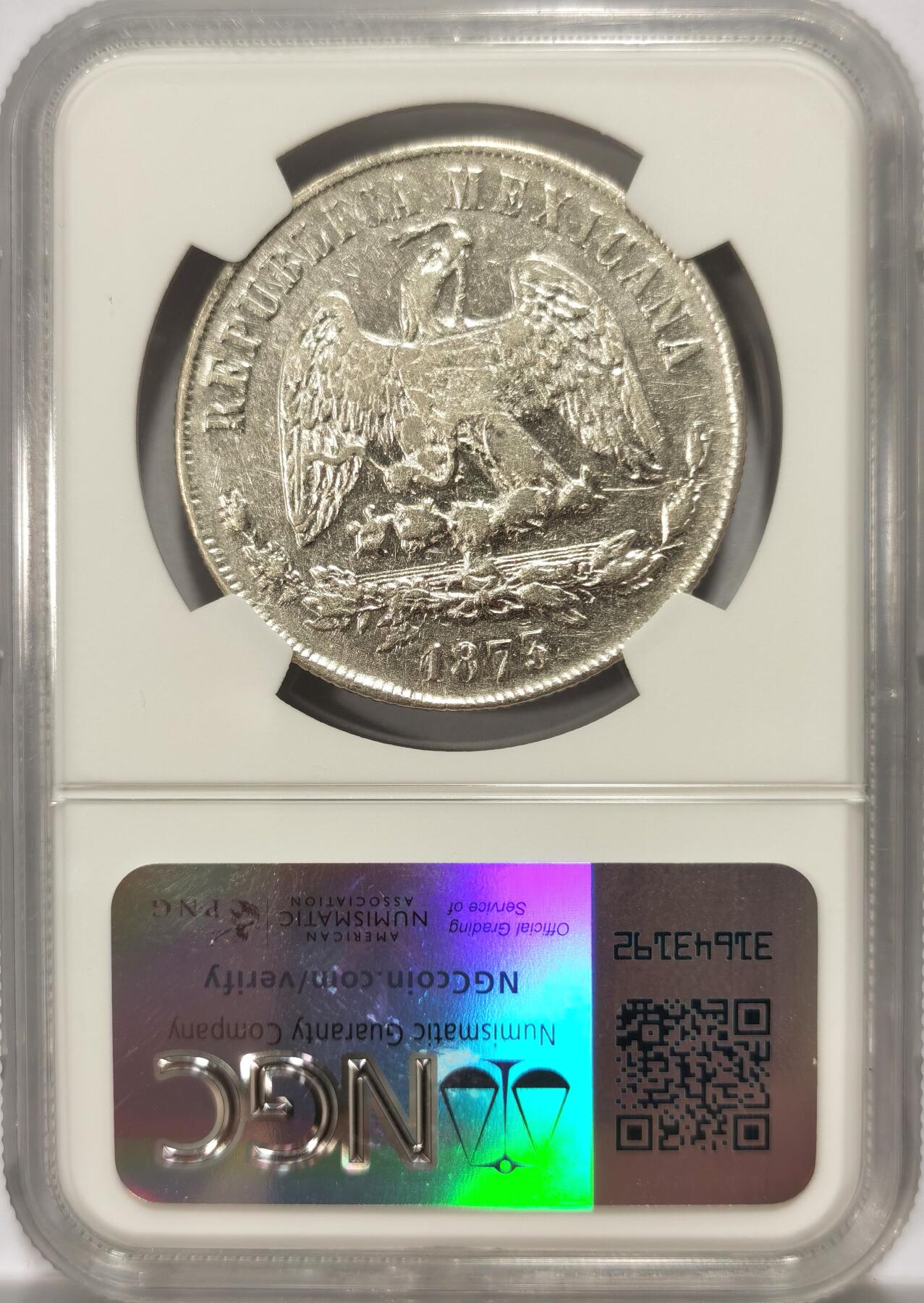 博洋堂世界钱币拍卖第103期（全场包邮） NGC VF 墨西哥1873年GA C版天平鹰洋，少见版别