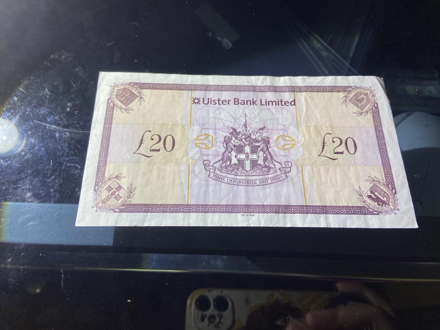 【炜奕收藏】，第二十期，裸钞专场 北爱尔兰阿尔斯特银行20镑，流通品相