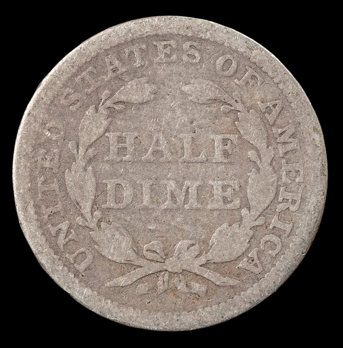修遠堂世界钱币第五十期 全场包邮 1841年美国5美分银币 1.25g