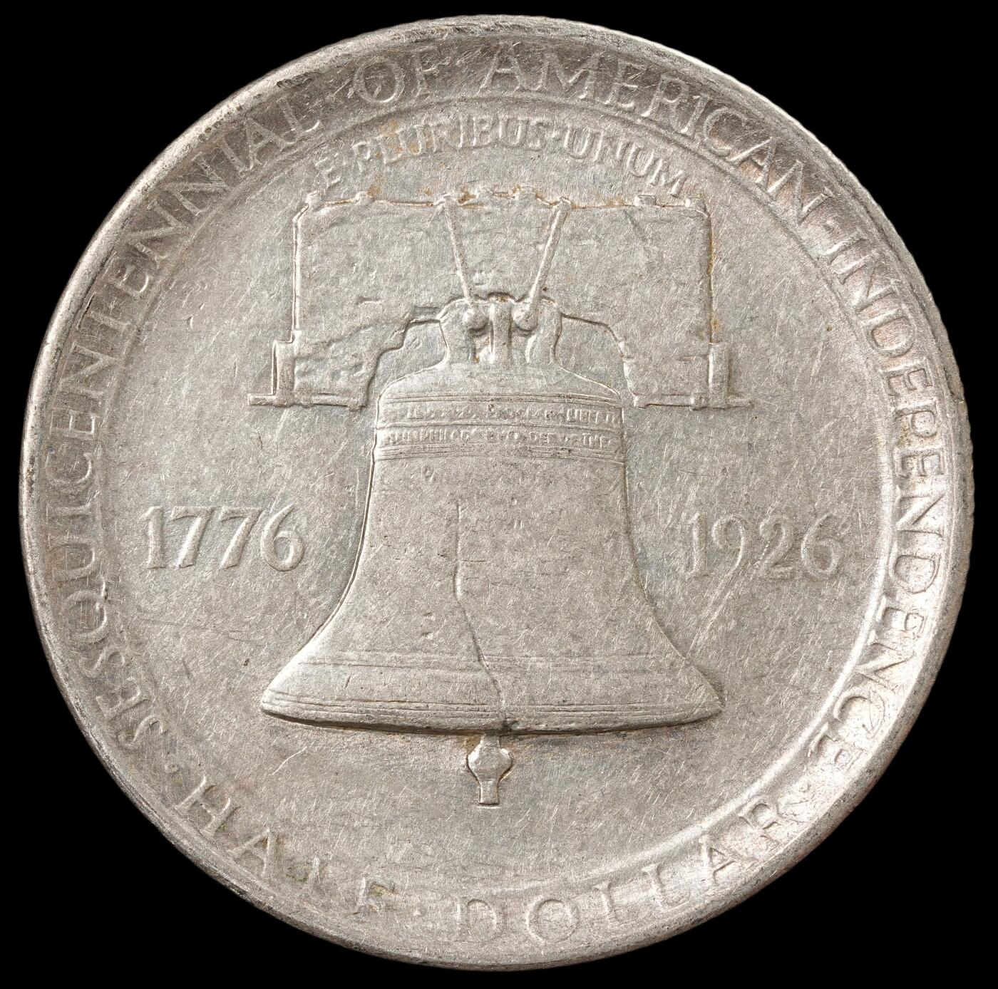修遠堂世界钱币第五十期 全场包邮 1926年美国建国150周年纪念50美分银币 12.49g