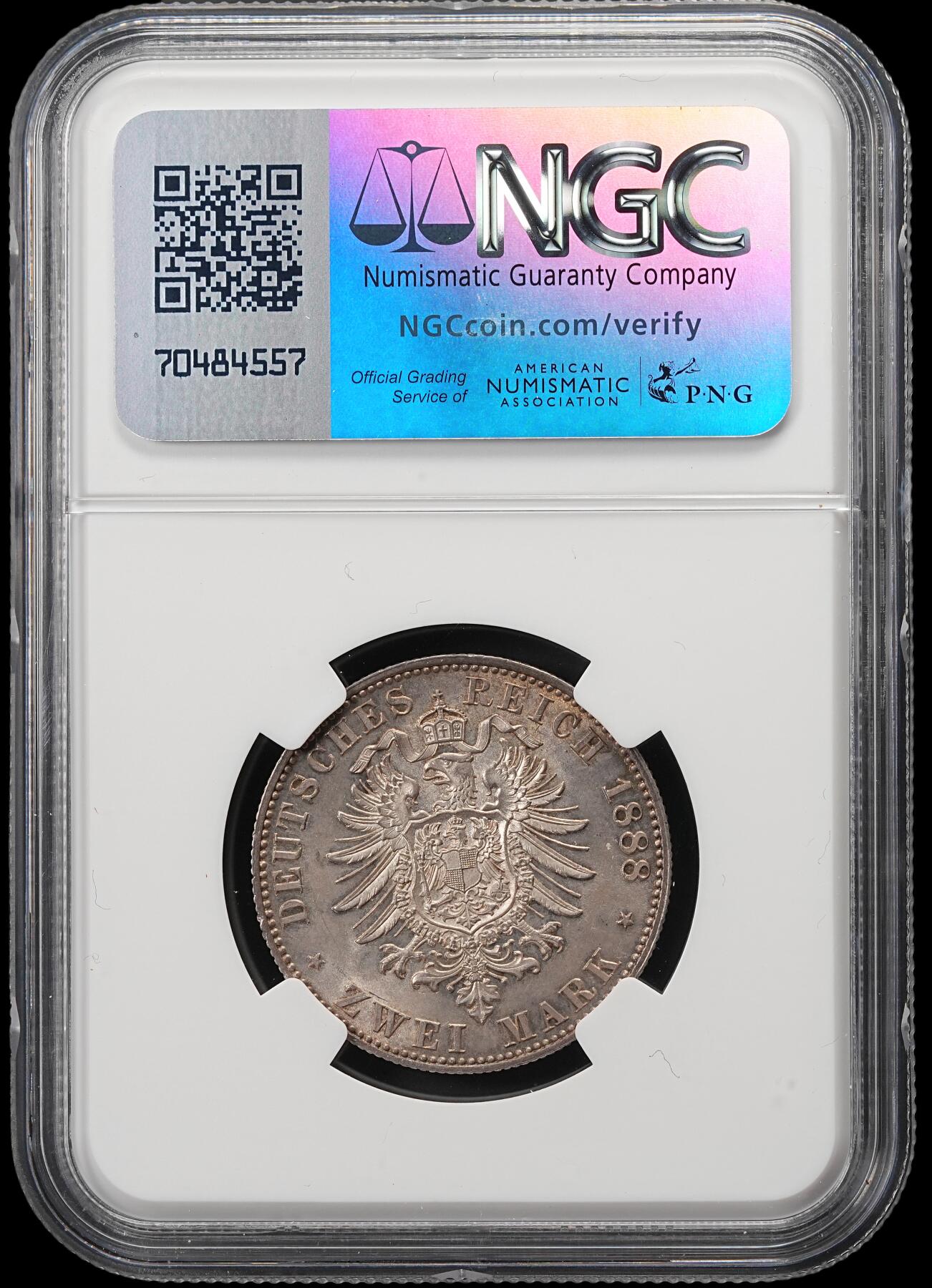 修遠堂世界钱币第五十期 全场包邮 NGC MS62 1888年普鲁士腓特烈三世2马克银币