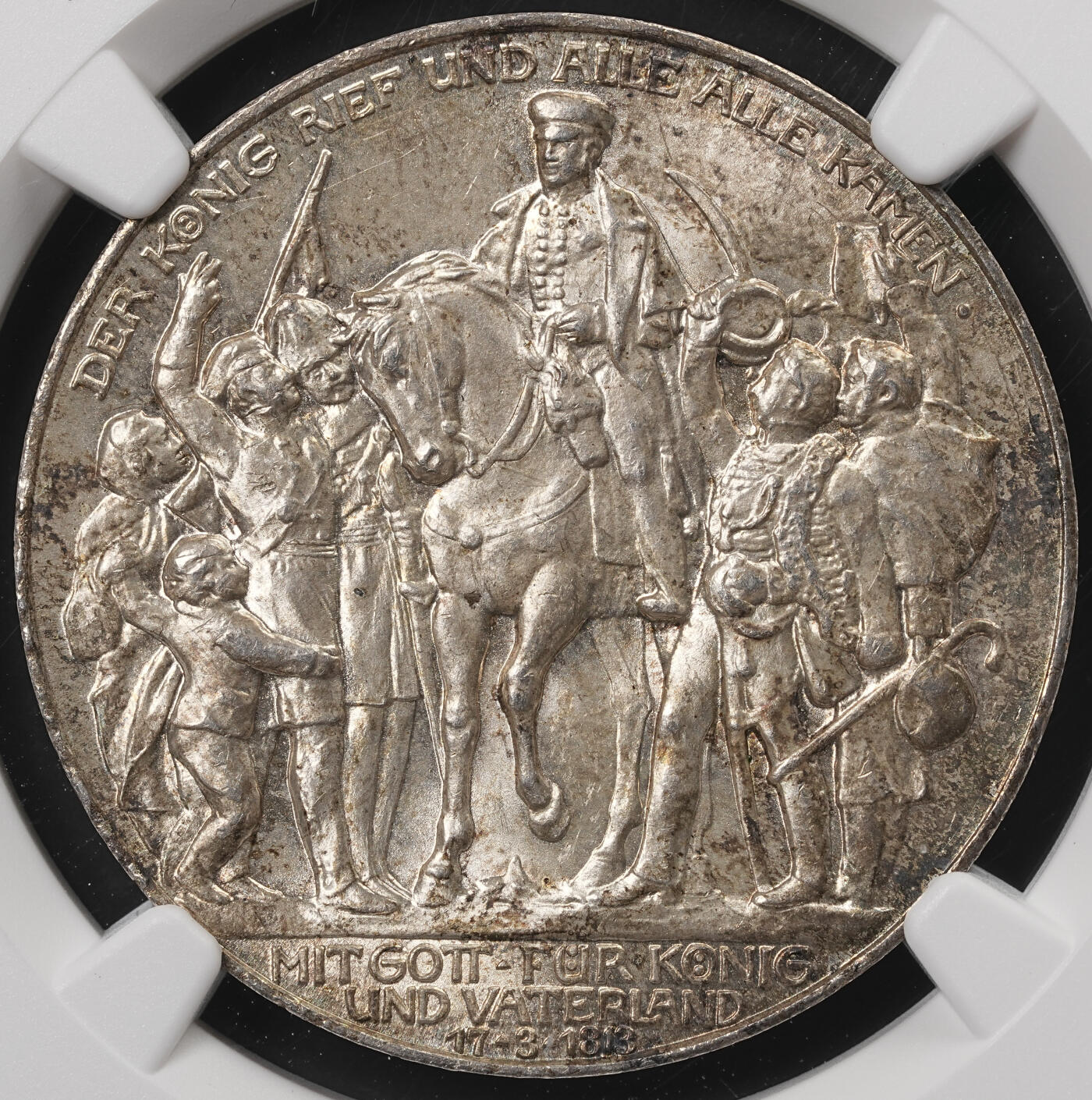 修遠堂世界钱币第五十期 全场包邮 NGC MS64 1913年普鲁士战胜拿破仑百年纪念3马克银币