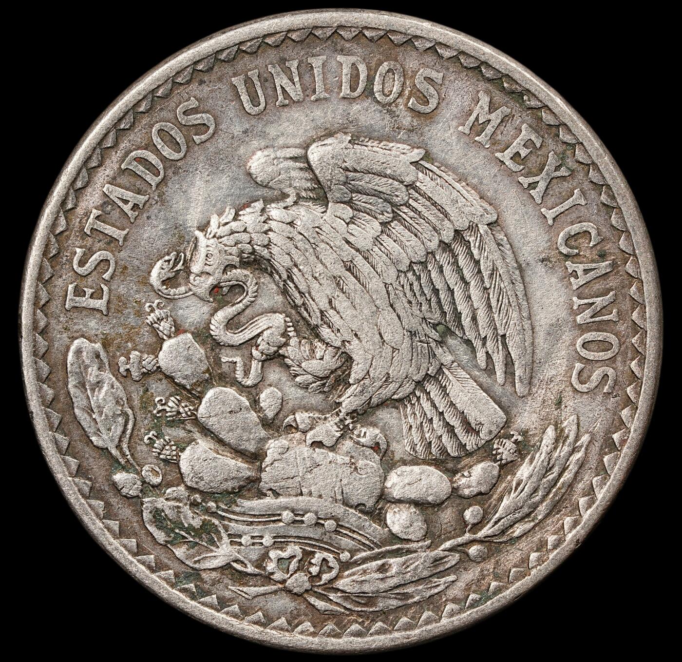 修遠堂世界钱币第五十期 全场包邮 1947年墨西哥1比索银币 13.66g
