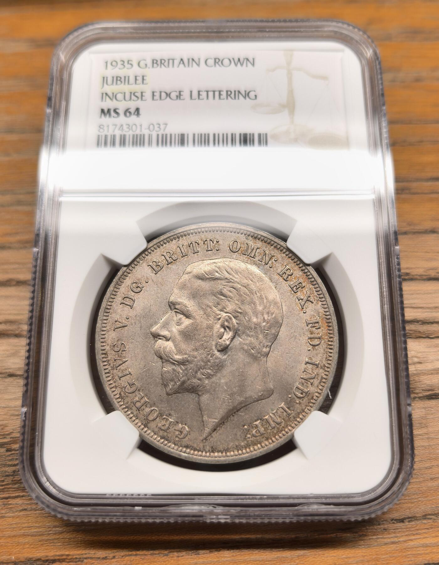 凡希社世界钱币微拍第二百九十三期 1935英国木马马剑NGC-MS64