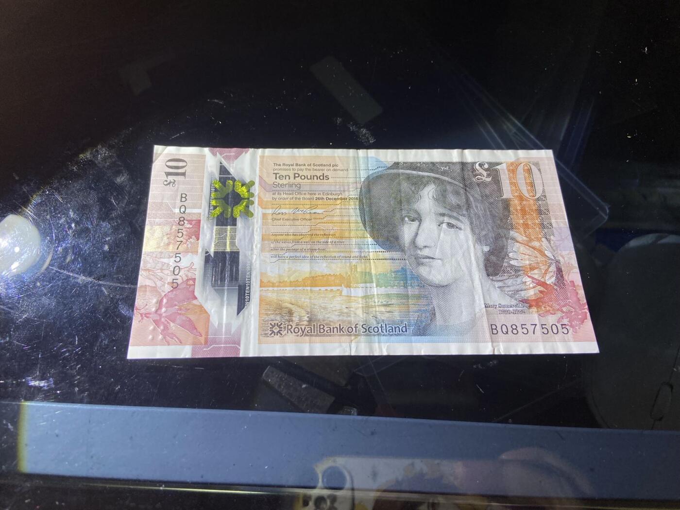 【炜奕收藏】，第二十期，裸钞专场 苏格兰皇家银行10磅塑料钞，流通品相