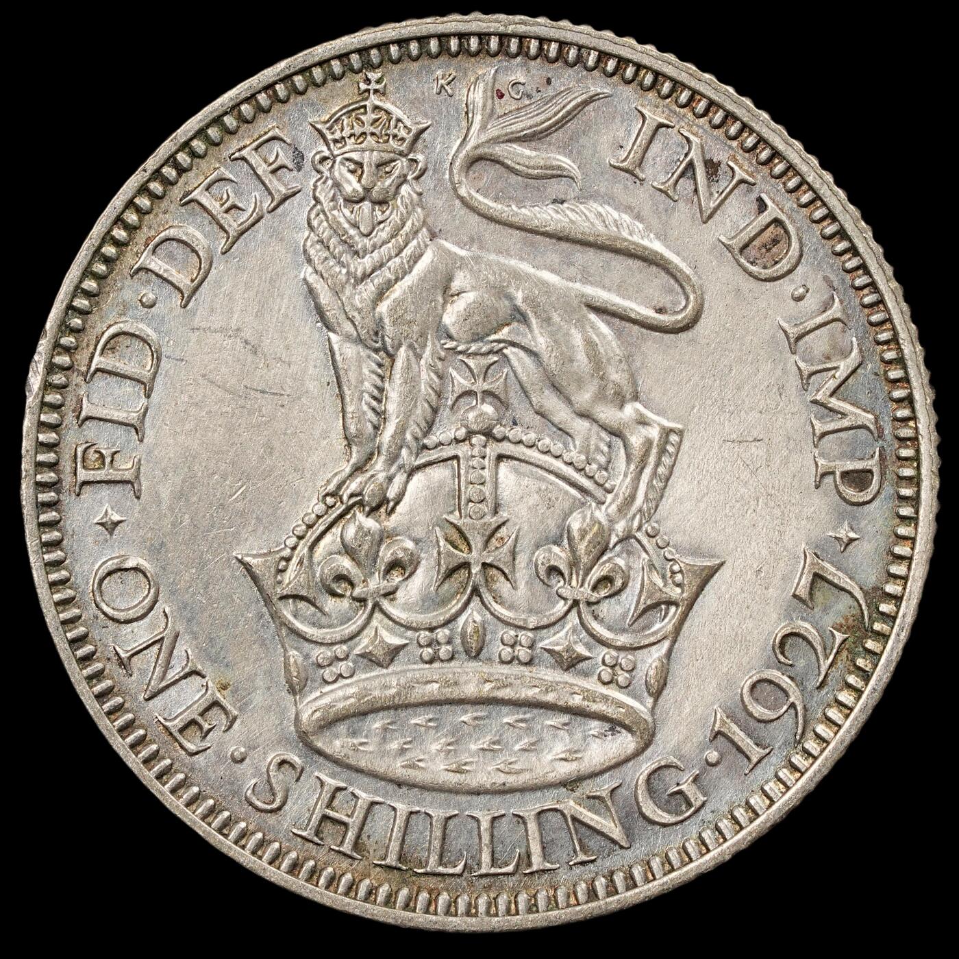 修遠堂世界钱币第五十期 全场包邮 1927年英国1先令银币 5.62g
