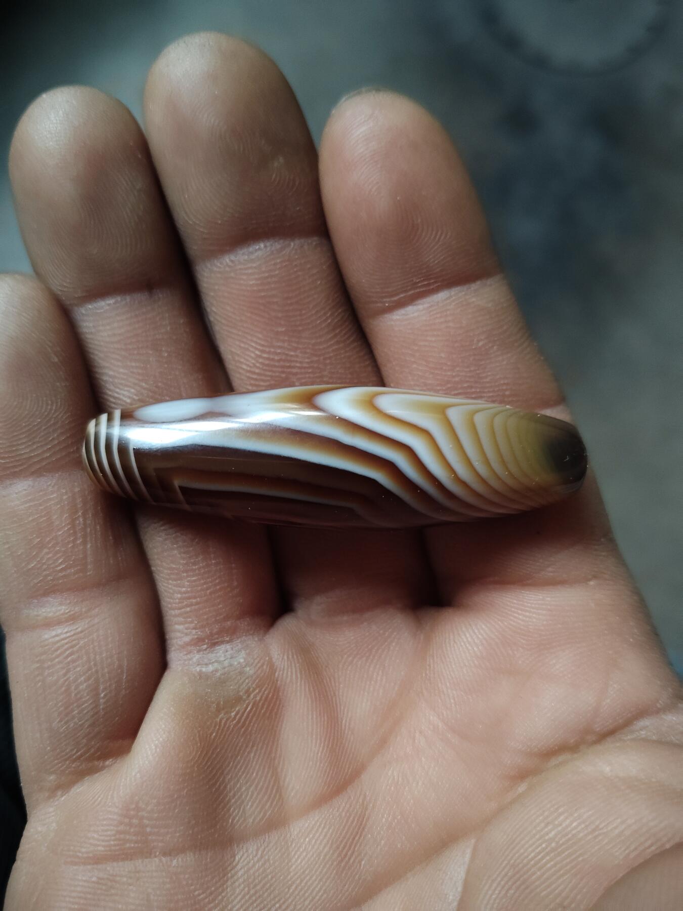 天珠专场 蚕丝玛瑙天珠