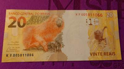 【世界钱币】精选微拍第154期暨2024年第66期～部分新品卖剩品种展销 2010年巴西20里亚尔 全新绝品无47尾号1066