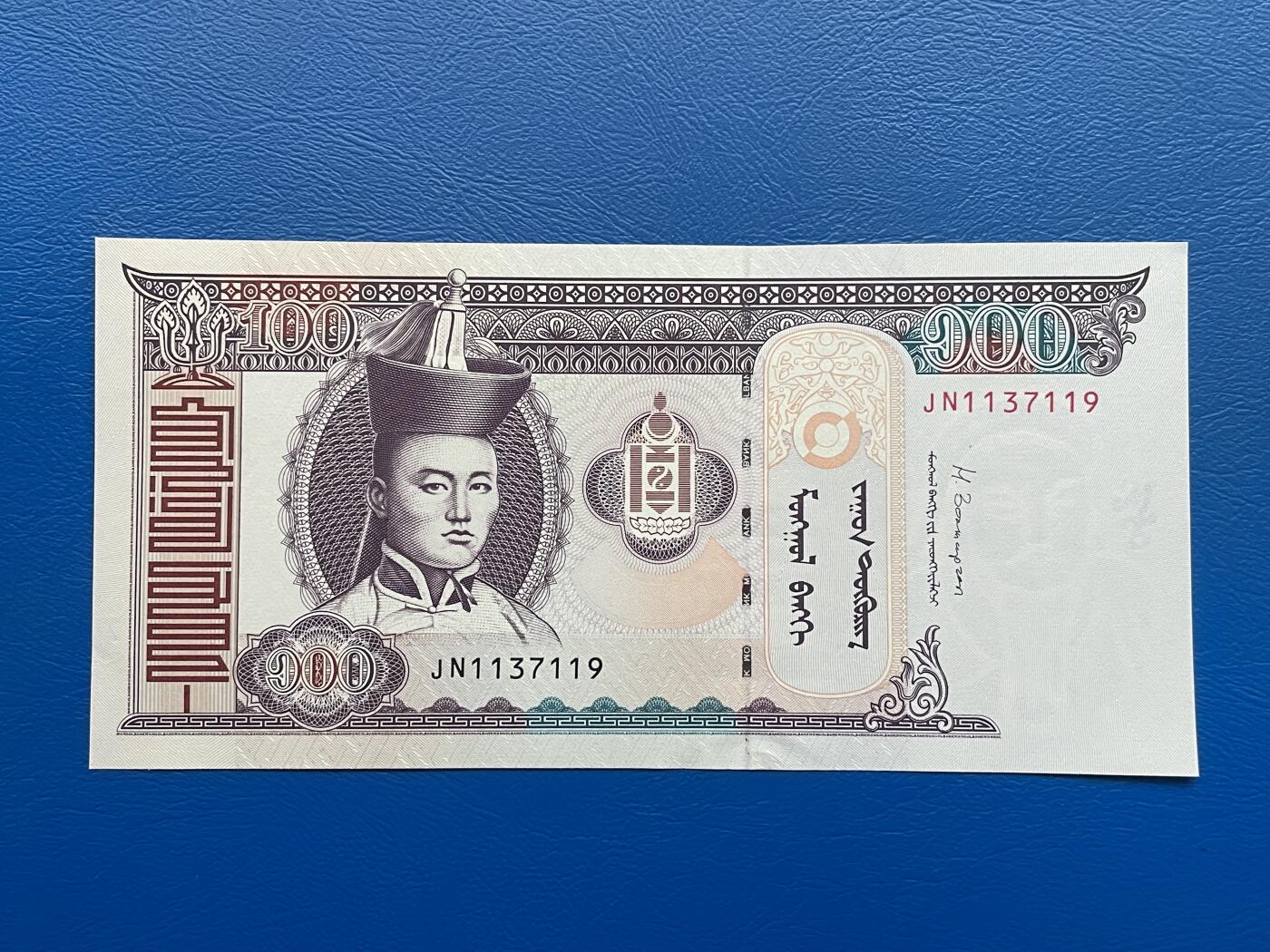 金银花邮币世界各国纸币专场02 无佣金 0起加1 蒙古🇲🇳100图格里克