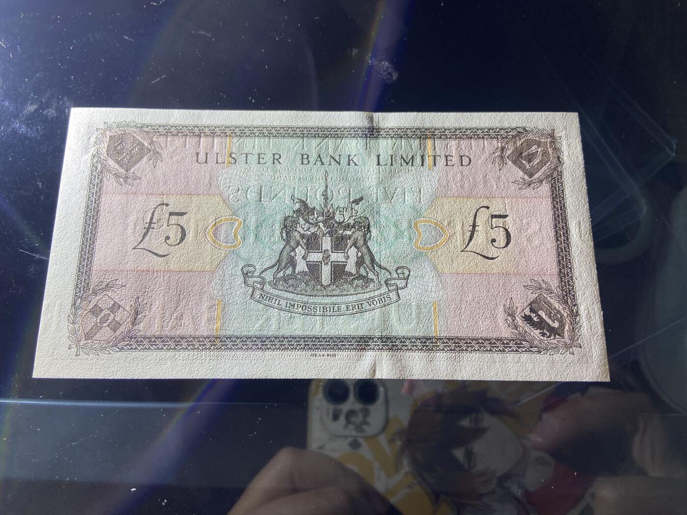 【炜奕收藏】，第二十期，裸钞专场 北爱尔兰阿尔斯特银行5镑，UNC品相