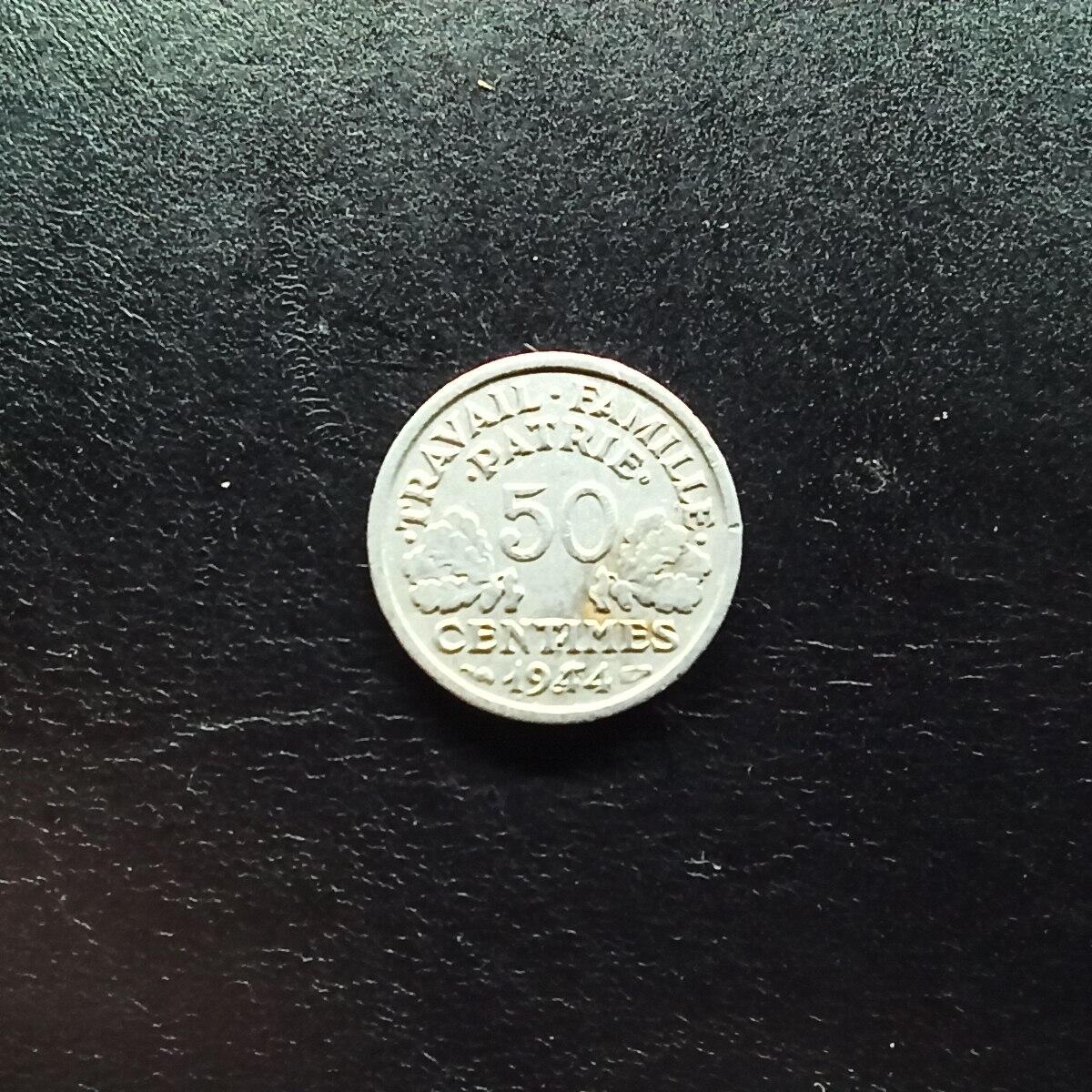 邮泉阁限时拍卖第十五场 各国硬币专场（拍卖结束后请付邮费，存留时间过长需全部邮寄） 法国维希政府1944年50分C版