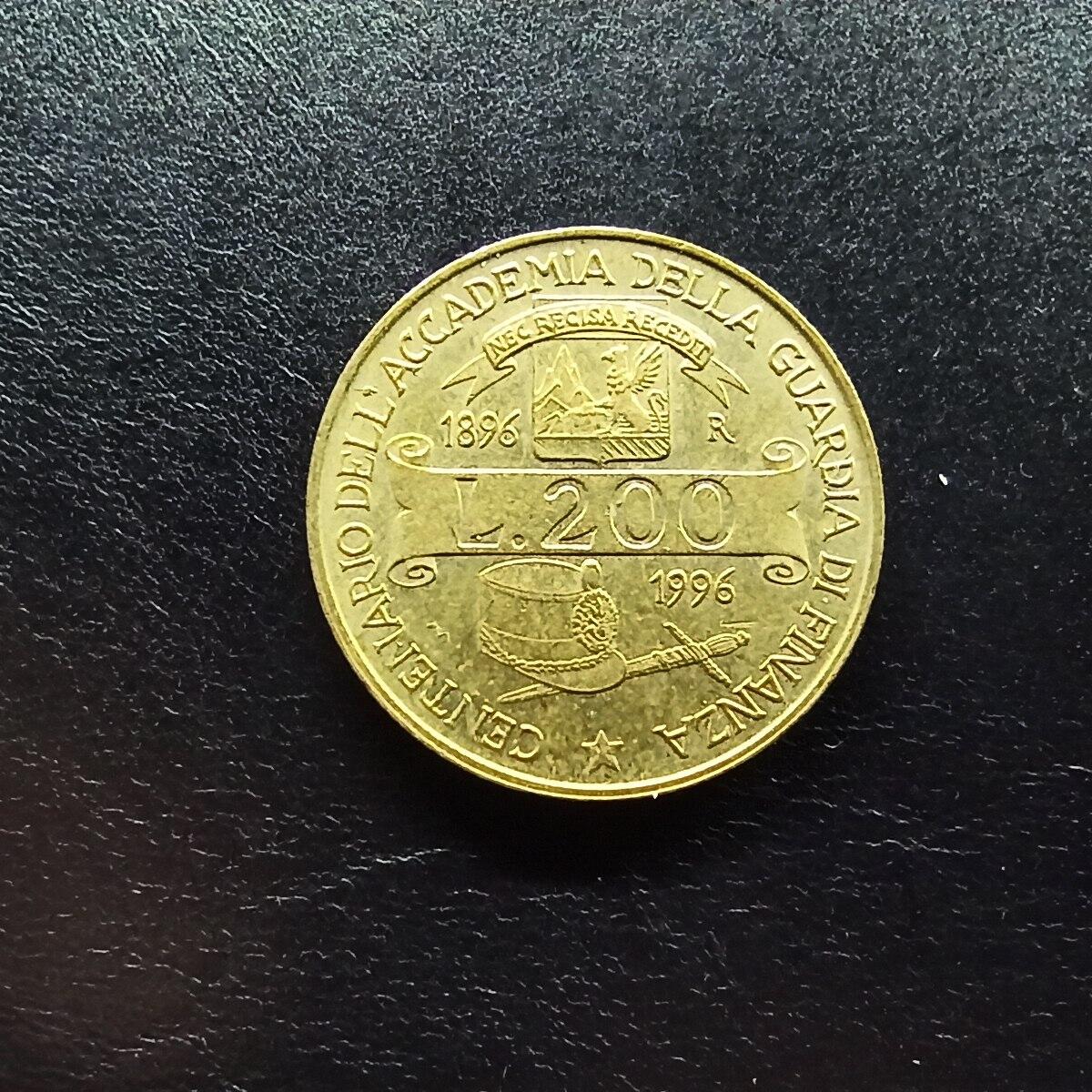 邮泉阁限时拍卖第十五场 各国硬币专场（拍卖结束后请付邮费，存留时间过长需全部邮寄） 意大利1996年200里拉纪念币