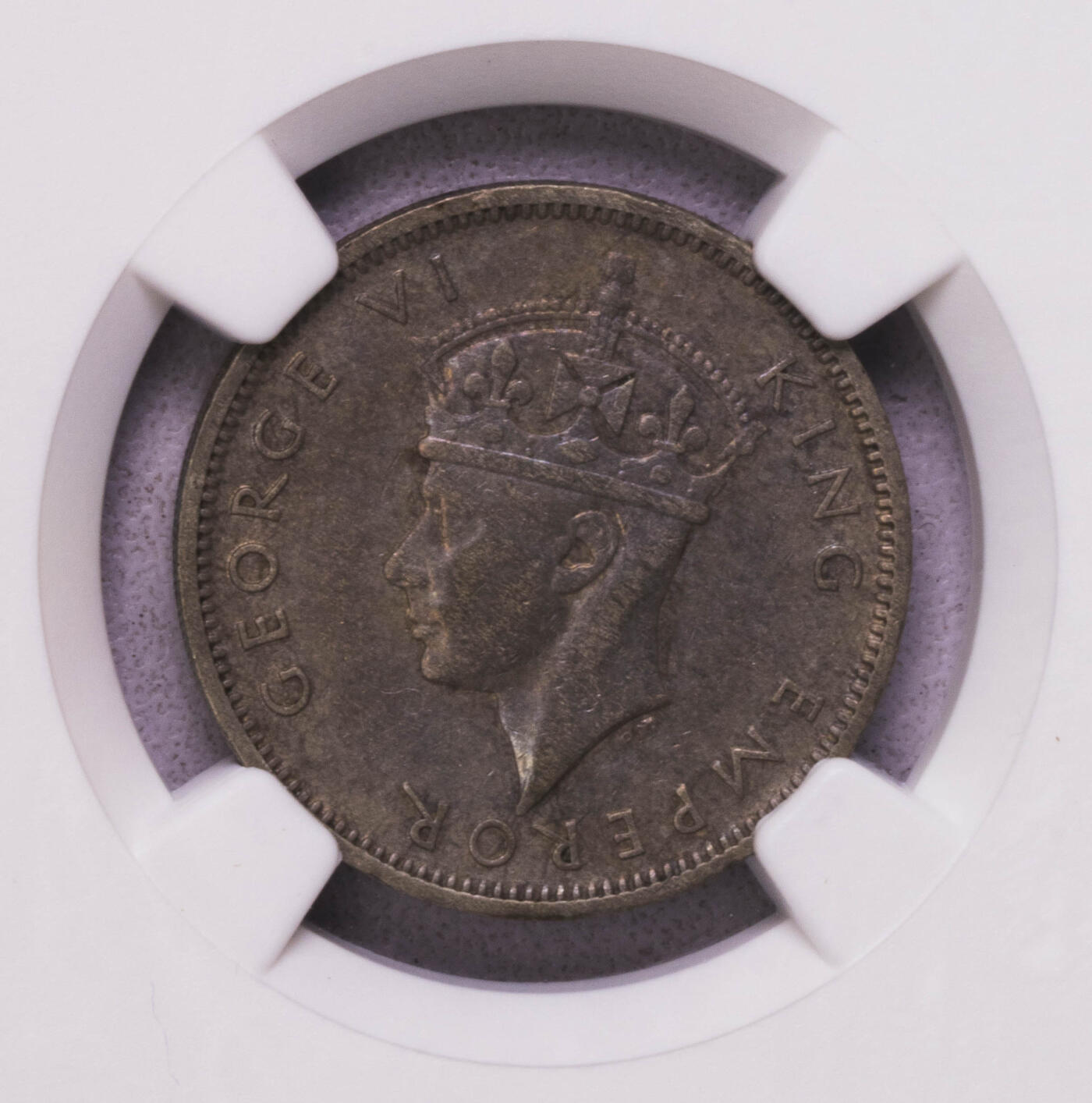 NGC-AU50 1946毛里求斯乔六1/2卢比银币总筋