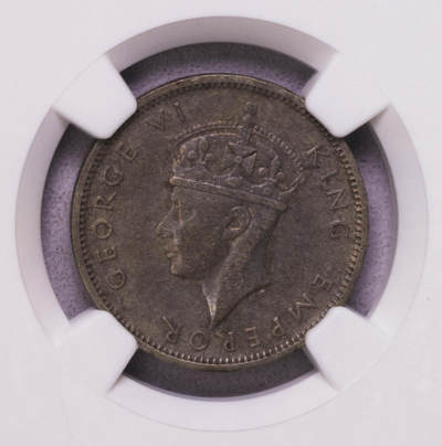 NGC-AU50 1946毛里求斯乔六1/2卢比银币总筋 - NGC-AU50 1946毛里求斯乔六1/2卢比银币总筋