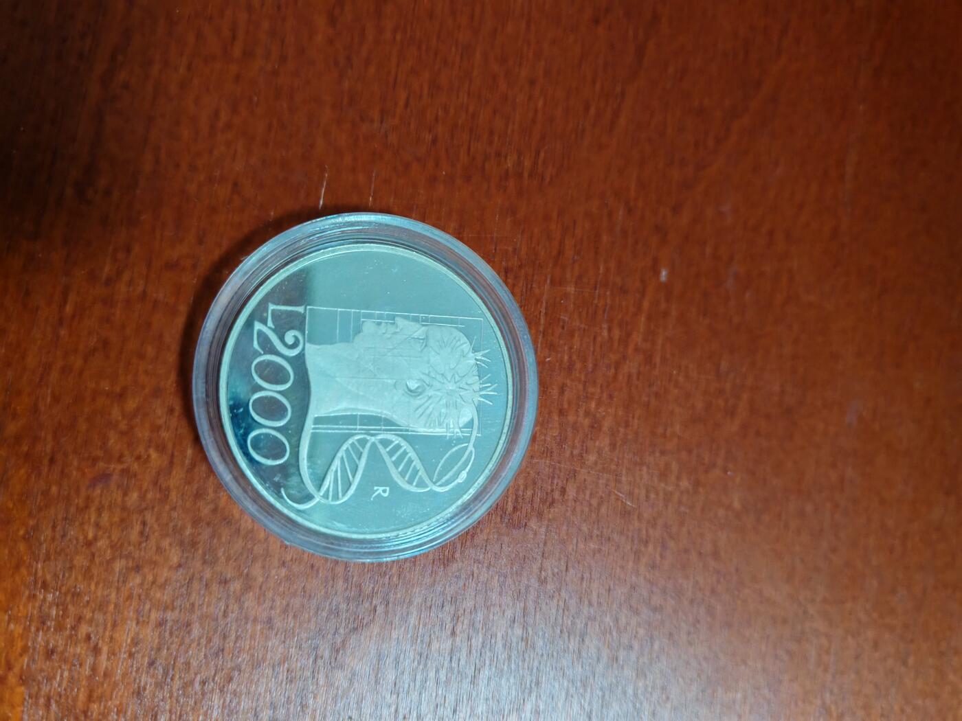 长老汇龙年精选第三十六场拍卖 1998意大利千禧年之人类2000里拉精制银币，7880枚