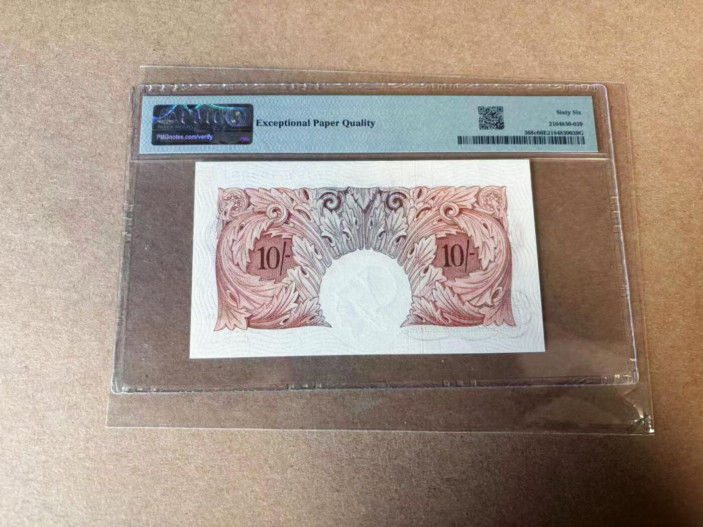 【六百期大拍 拍品火热征集中】✨Blue Auction 世界纸币精拍第596期【精】 英国A序列 1955-60年10先令 PMG66EPQ 