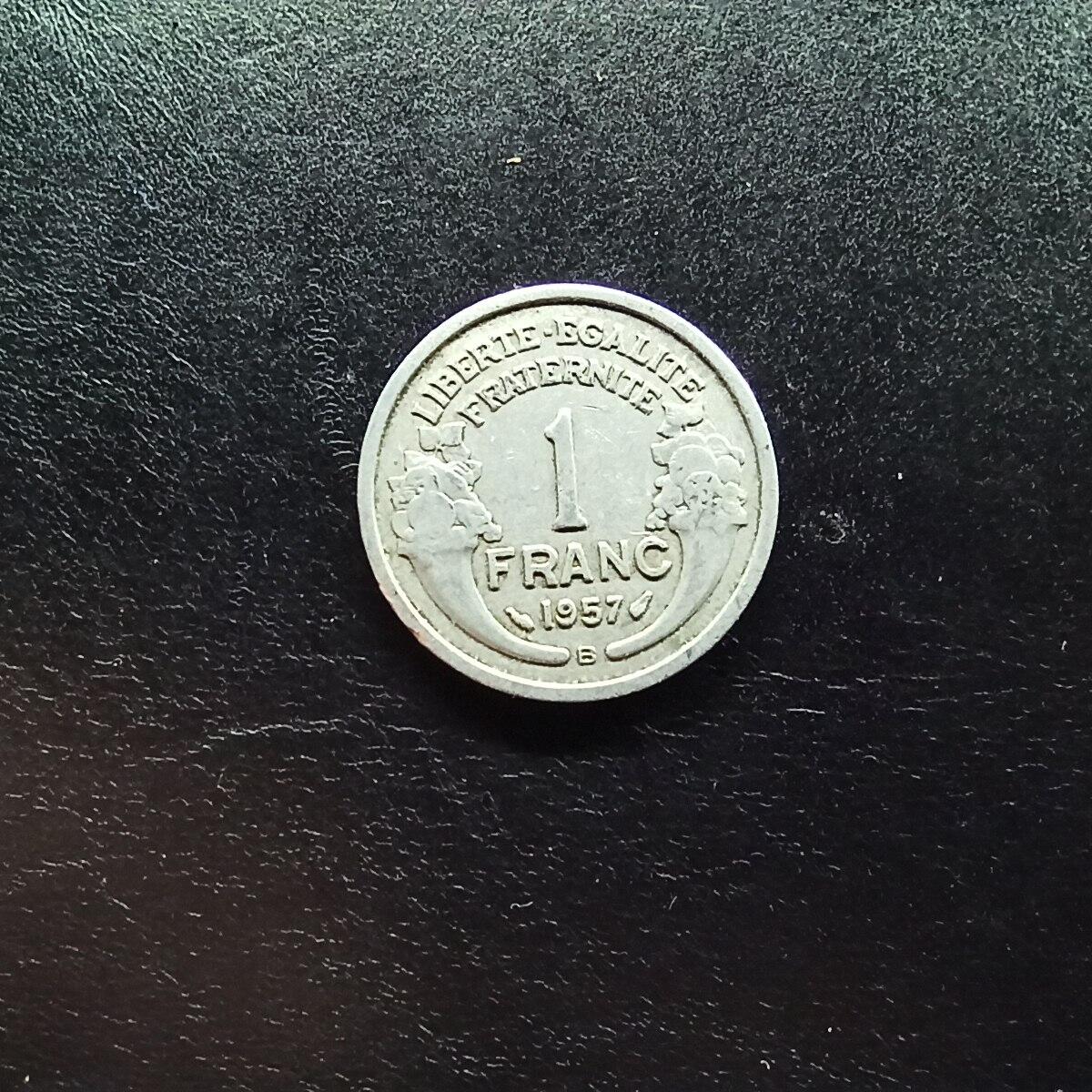 邮泉阁限时拍卖第十五场 各国硬币专场（拍卖结束后请付邮费，存留时间过长需全部邮寄） 法国1957年1法郎B版