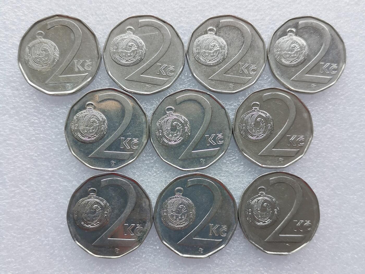 第一海外回流一元起拍收藏 散集专场. 第151期 捷克2克朗 10枚