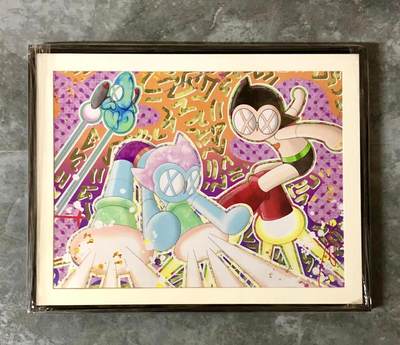 零元拍：WAIWAI原创铁臂阿童木系列版画，合金相框装裱，尺寸40X52厘米，此系列画框为出展展品，亚克历有轻微裂痕，介意勿拍！ - 零元拍：WAIWAI原创铁臂阿童木系列版画，合金相框装裱，尺寸40X52厘米，此系列画框为出展展品，亚克历有轻微裂痕，介意勿拍！
