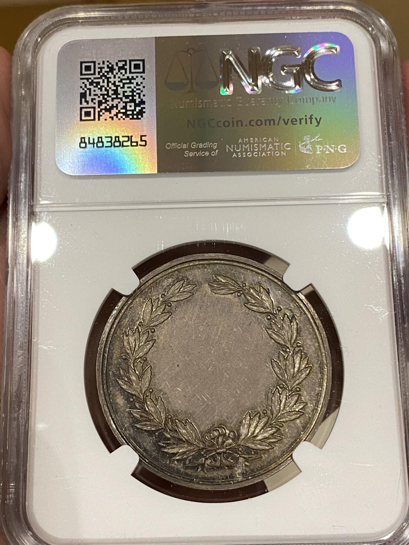 万国钱币拍卖第039期 NGC UNCD 1888年左右瑞士卢塞恩联邦城市景观纪念银章 完美品相 移除了吊环