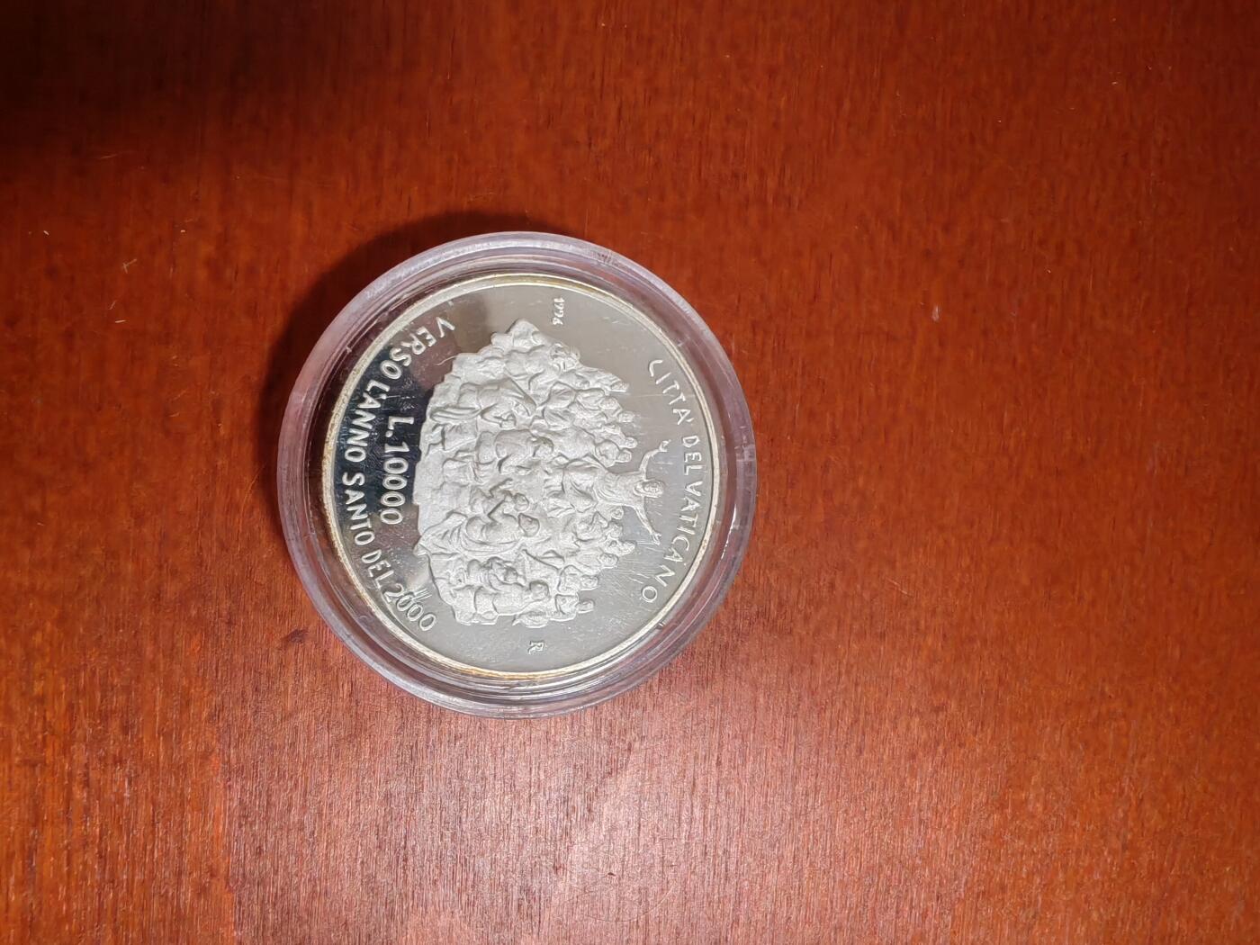 长老汇龙年精选第三十六场拍卖 1996梵蒂冈保罗二世圣年2000年之耶稣传教10000里拉精制银币，3万枚