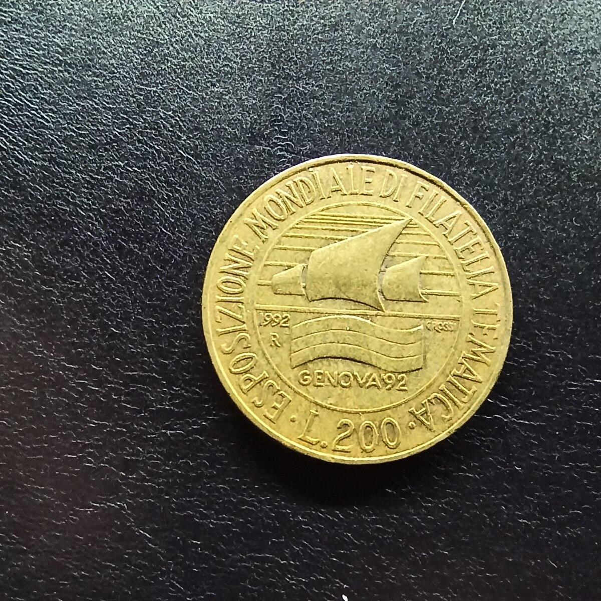 邮泉阁限时拍卖第十五场 各国硬币专场（拍卖结束后请付邮费，存留时间过长需全部邮寄） 意大利1992年200里拉纪念币