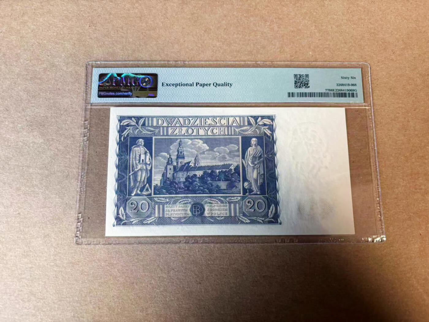 【六百期大拍 拍品火热征集中】✨Blue Auction 世界纸币精拍第596期【精】 波兰 1936年20兹罗提 PMG66EPQ