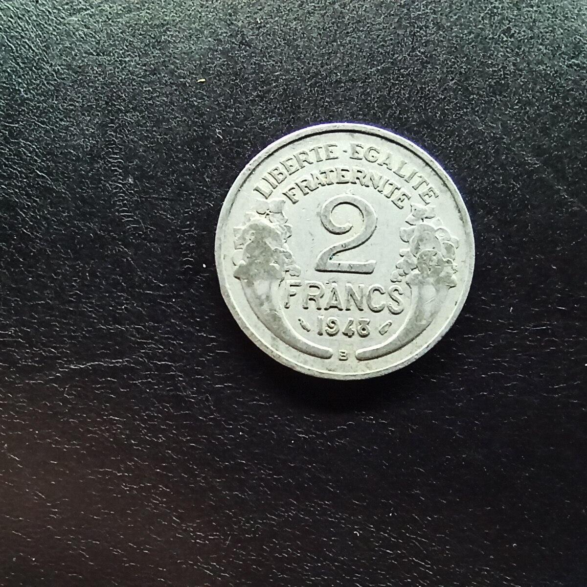 邮泉阁限时拍卖第十五场 各国硬币专场（拍卖结束后请付邮费，存留时间过长需全部邮寄） 法国1948年2法郎B版