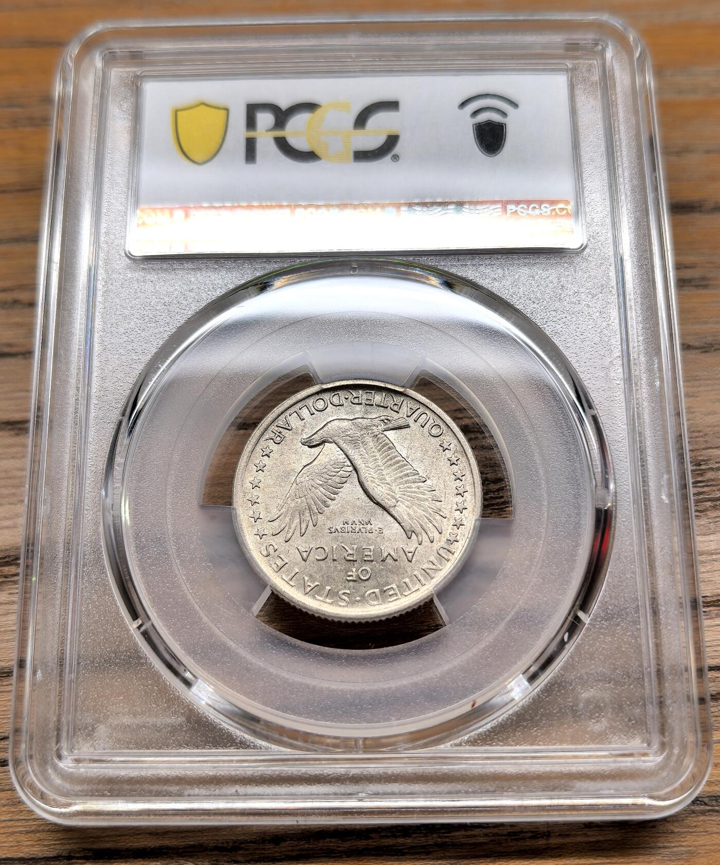 凡希社世界钱币微拍第二百九十三期 1917美国liberty行走女神25美分PCGS-MS62