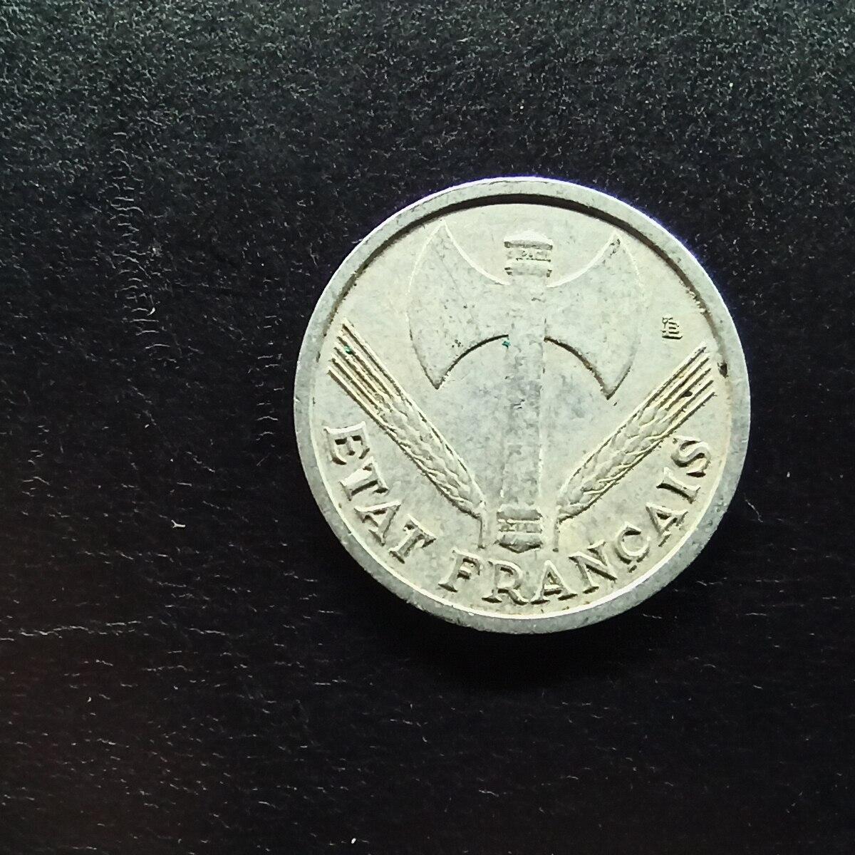 邮泉阁限时拍卖第十五场 各国硬币专场（拍卖结束后请付邮费，存留时间过长需全部邮寄） 法国维希政府1943年1法郎