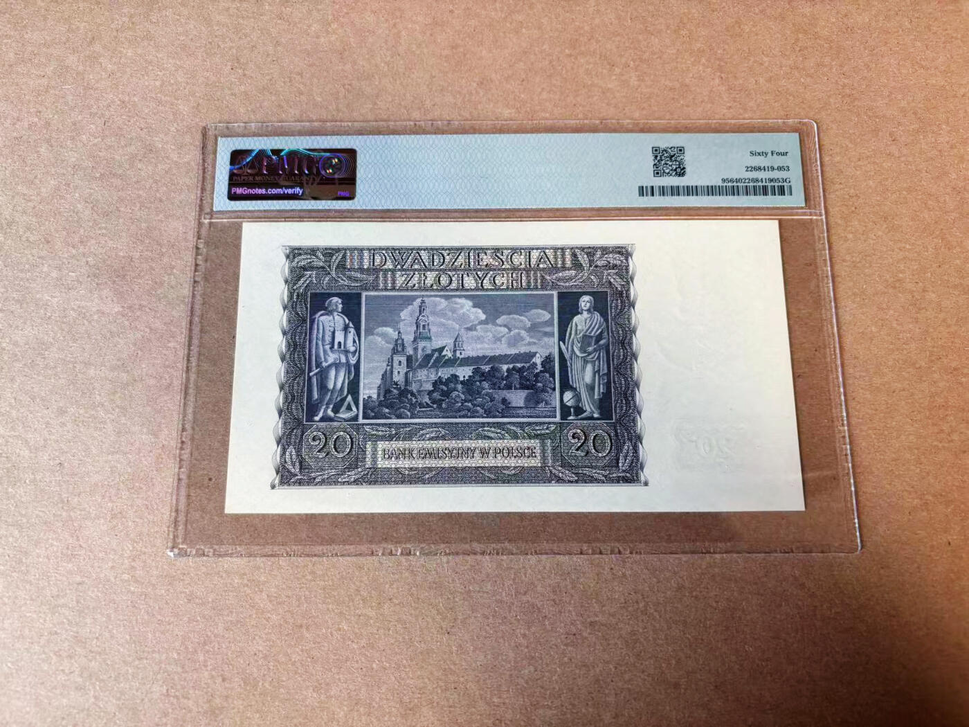 【六百期大拍 拍品火热征集中】✨Blue Auction 世界纸币精拍第596期【精】 波兰 1940年20兹罗提 PMG64