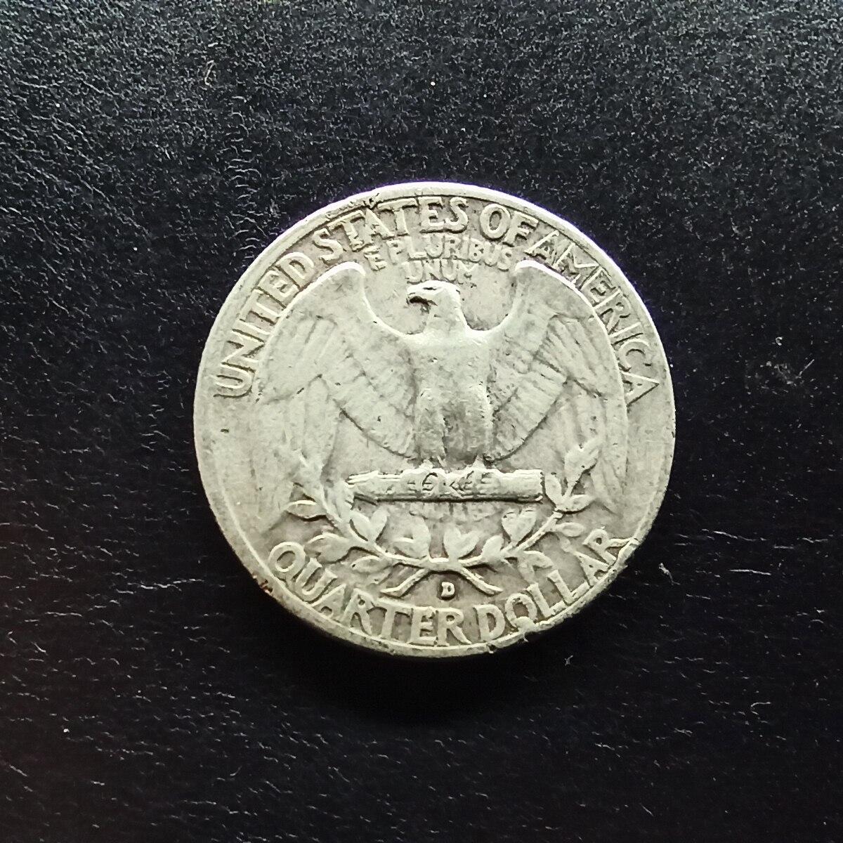 邮泉阁限时拍卖第十五场 各国硬币专场（拍卖结束后请付邮费，存留时间过长需全部邮寄） 美国1958年25分银币D版6.25克0.900