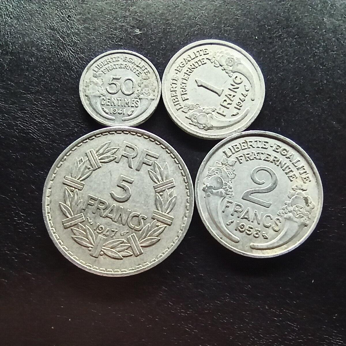 邮泉阁限时拍卖第十五场 各国硬币专场（拍卖结束后请付邮费，存留时间过长需全部邮寄） 法国铝币4枚