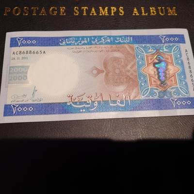 【世界钱币】精选微拍第154期暨2024年第66期～部分新品卖剩品种展销 2011年毛里塔尼亚2000 全新绝品无 47尾号665