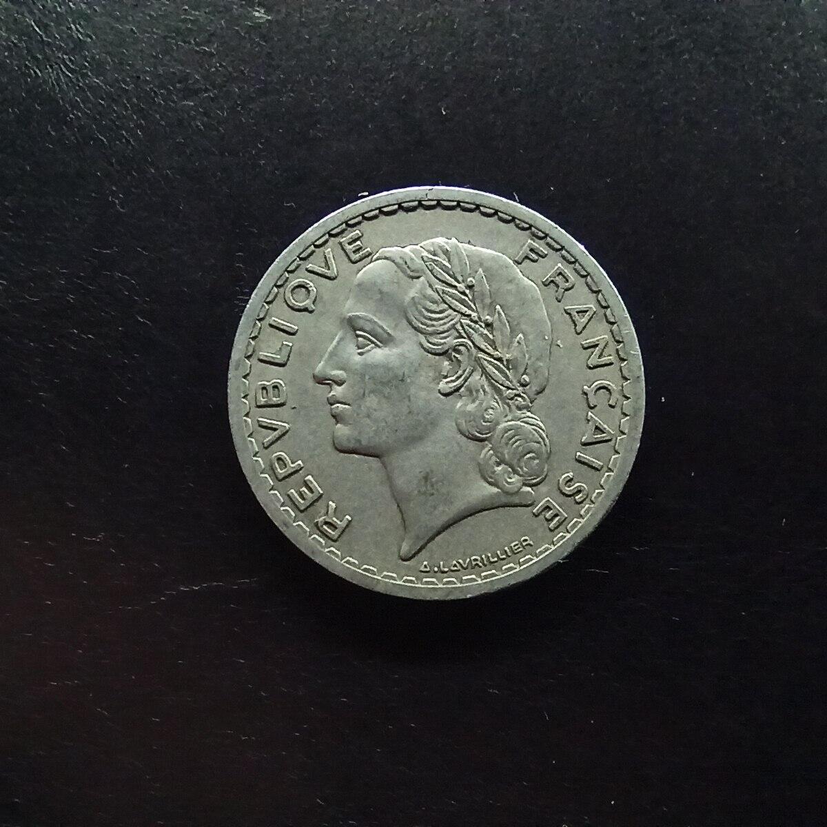 邮泉阁限时拍卖第十五场 各国硬币专场（拍卖结束后请付邮费，存留时间过长需全部邮寄） 法国1949年5法郎B版