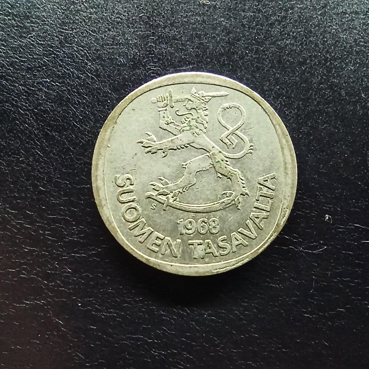 邮泉阁限时拍卖第十五场 各国硬币专场（拍卖结束后请付邮费，存留时间过长需全部邮寄） 芬兰1968年1马克银币6.4克0.350