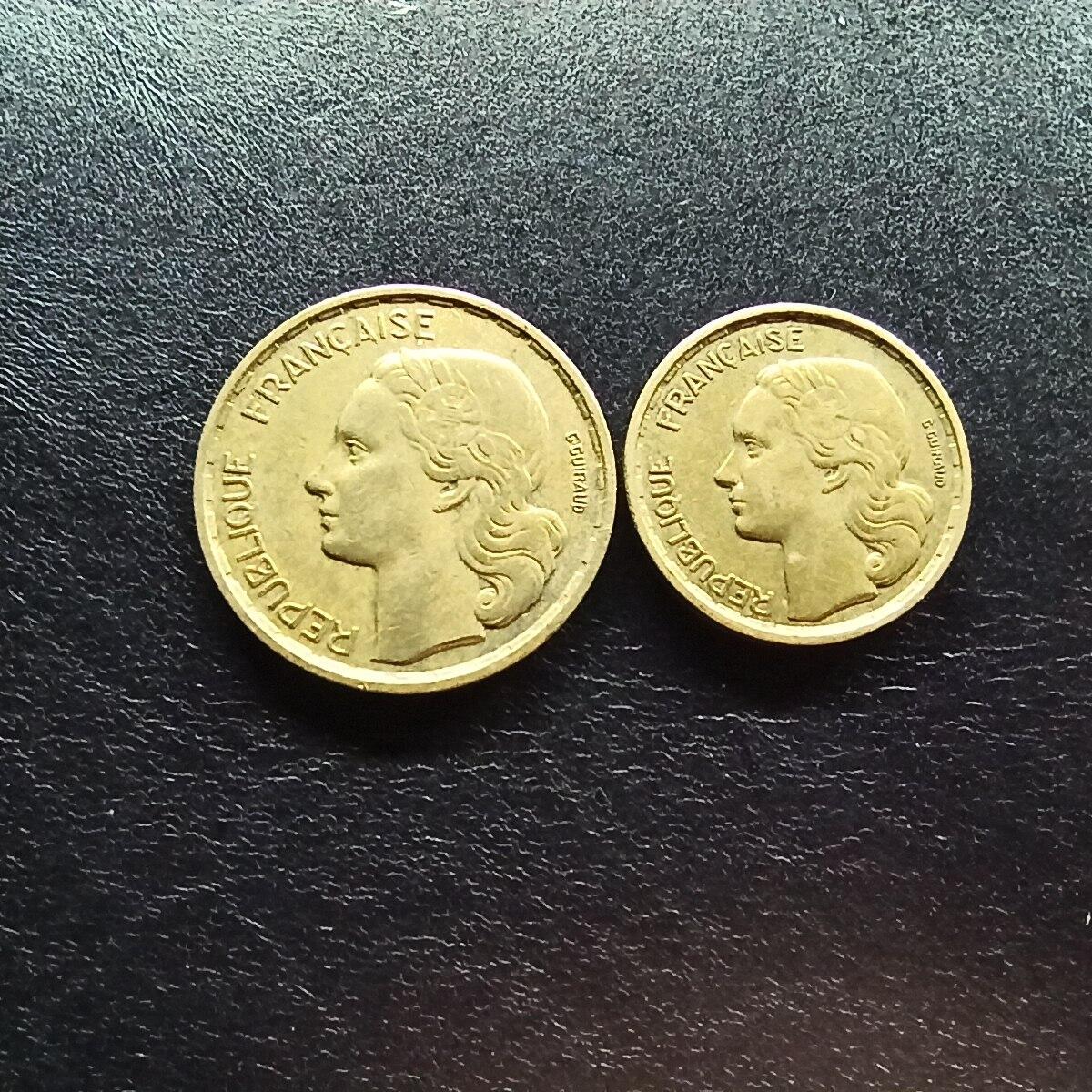 邮泉阁限时拍卖第十五场 各国硬币专场（拍卖结束后请付邮费，存留时间过长需全部邮寄） 法国第四共和国2枚