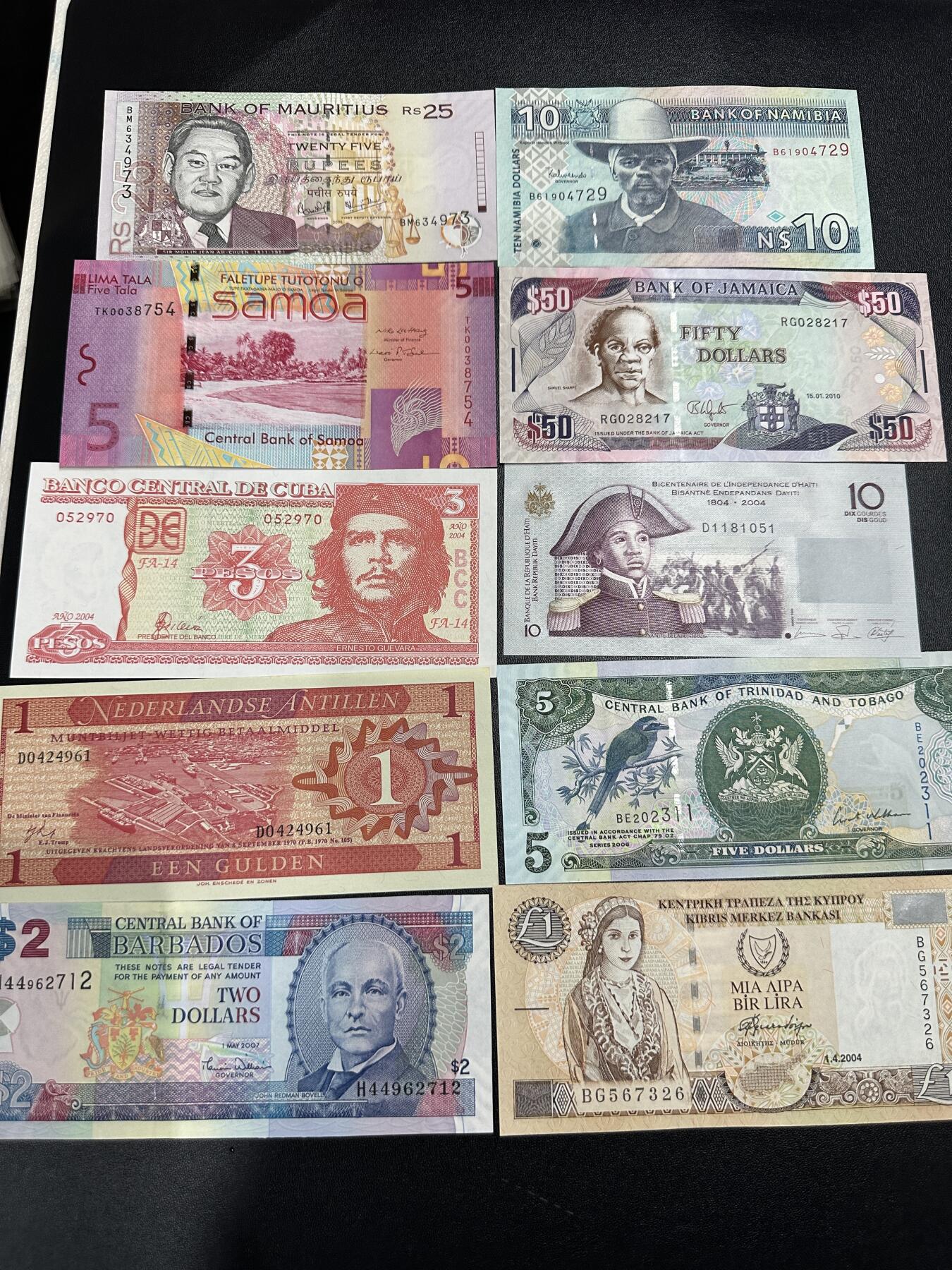 《外钞收藏家》第四百五十七期 毛里求斯等十张精美纸币 全新UNC