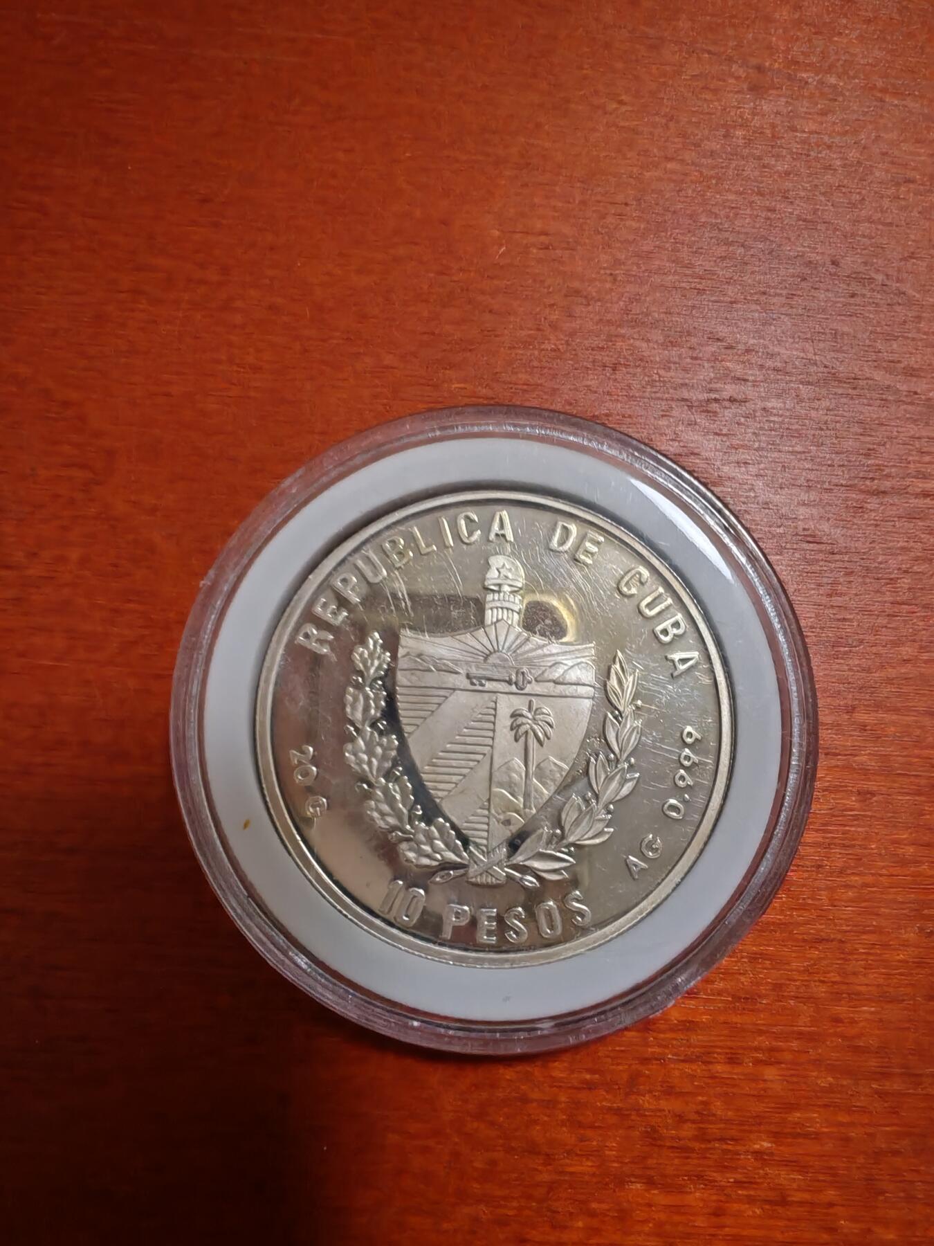 长老汇龙年精选第三十七场拍卖 1994古巴珐琅质彩色鱼类10比索精制银币，20克999银