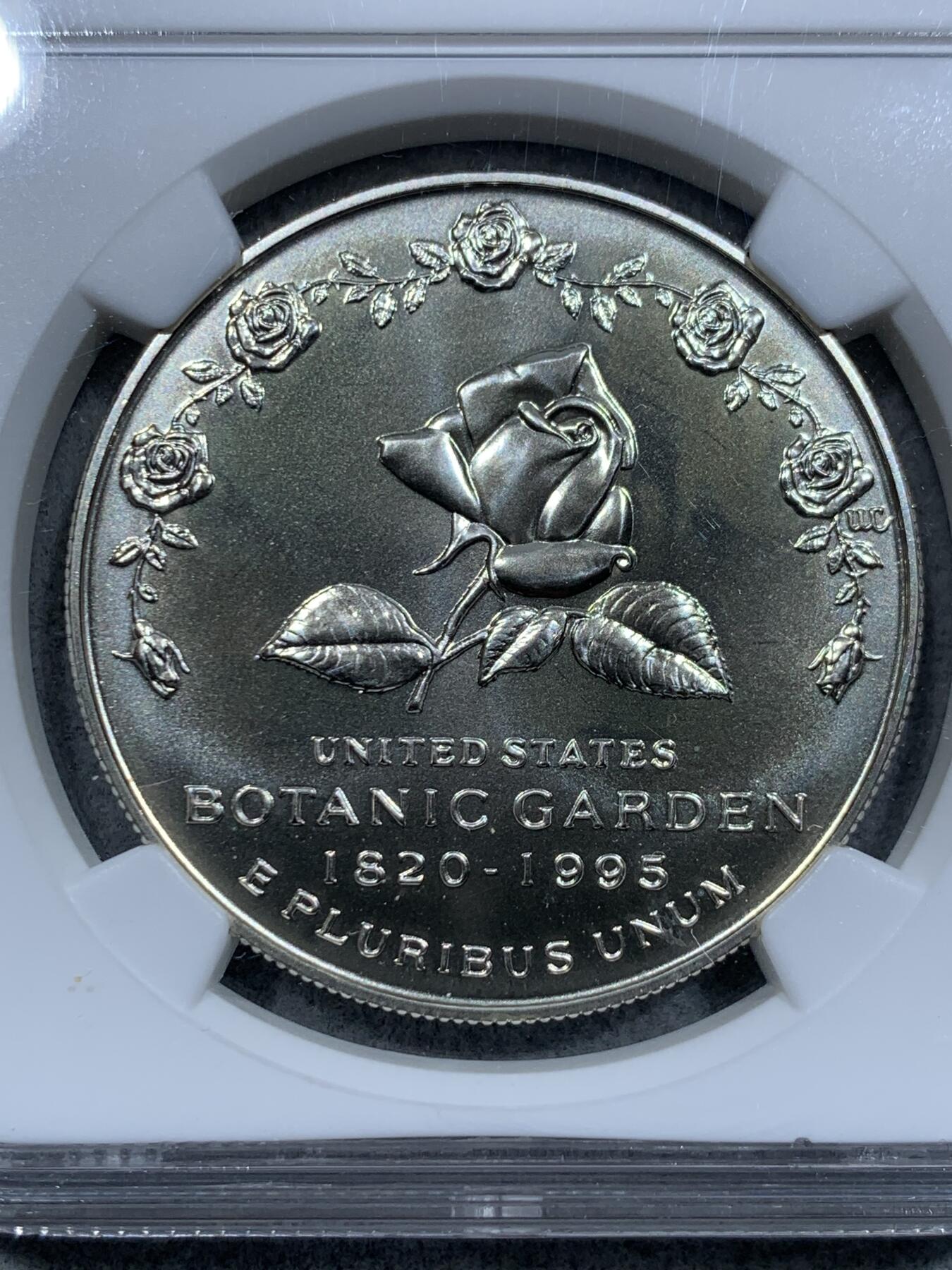 《竞宝斋》第337场 周日，周一，周二 3场连拍 （全场包邮） NGC MS69 美国1997年P版植物园1美元大银币