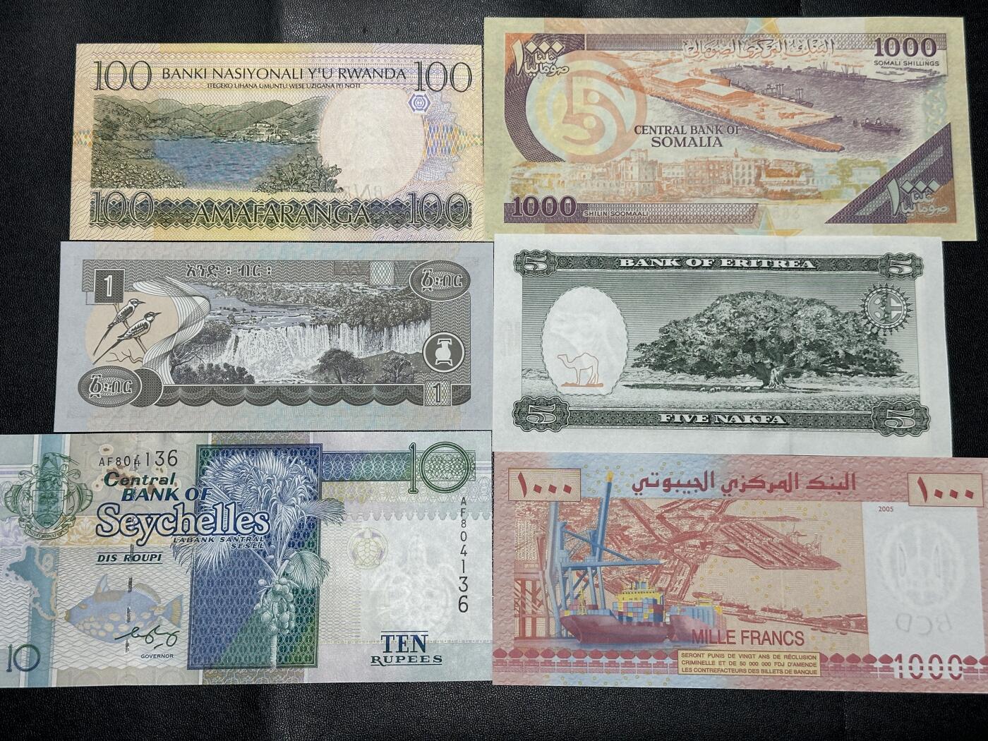 《外钞收藏家》第四百五十七期 卢旺达等六张精美纸币 全新UNC