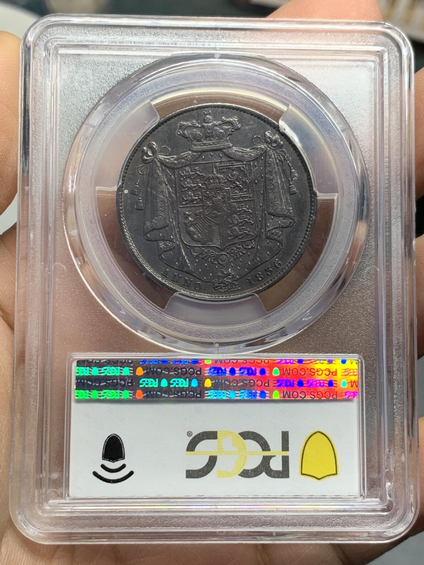 《竞宝斋》第337场 周日，周一，周二 3场连拍 （全场包邮） PCGS AU55 英国威廉四世半克朗，1836年，英伦老包浆。