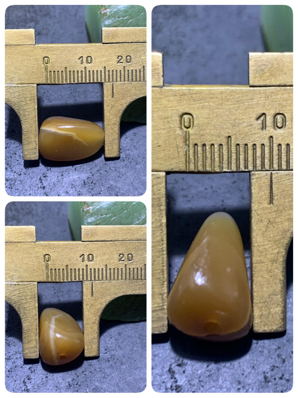 糖料和田玉独籽随形通货珠子一颗，