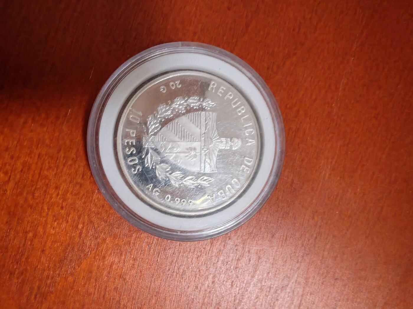 长老汇龙年精选第三十七场拍卖 1994古巴环保10比索精制银币，20克999银，5000枚